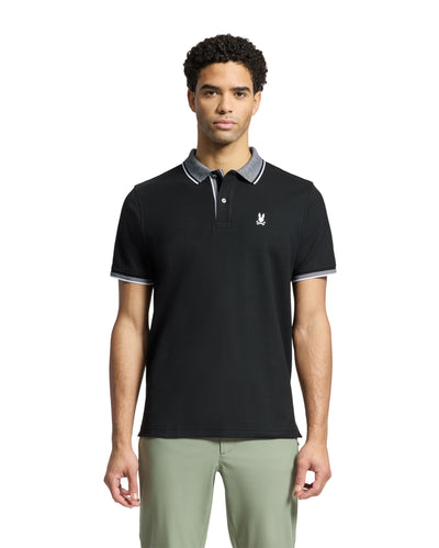 Psycho Bunny Evansdale Polo Shirt in Black Model