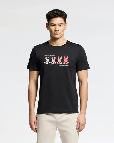 Psycho Bunny Oceania Graphic T-Shirt in Black Model