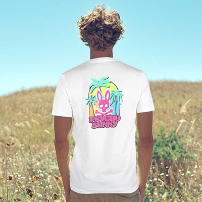 Psycho Bunny Redland Graphic T-Shirt in White Model