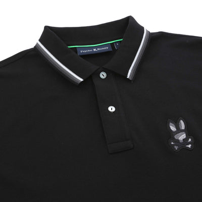 Psycho Bunny Baxter Polo Shirt in Black Placket