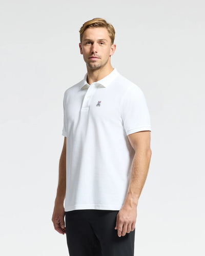 Psycho Bunny Classic Polo Shirt in White Model