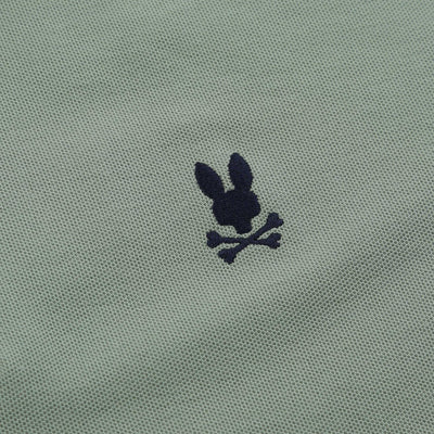 Psycho Bunny Evansdale Polo Shirt in Sea Spray Green Logo