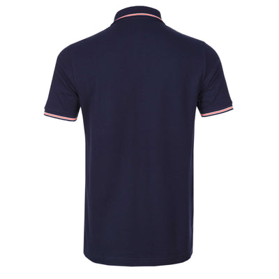 Psycho Bunny Stirling Pique Polo Shirt in Evening Blue Back