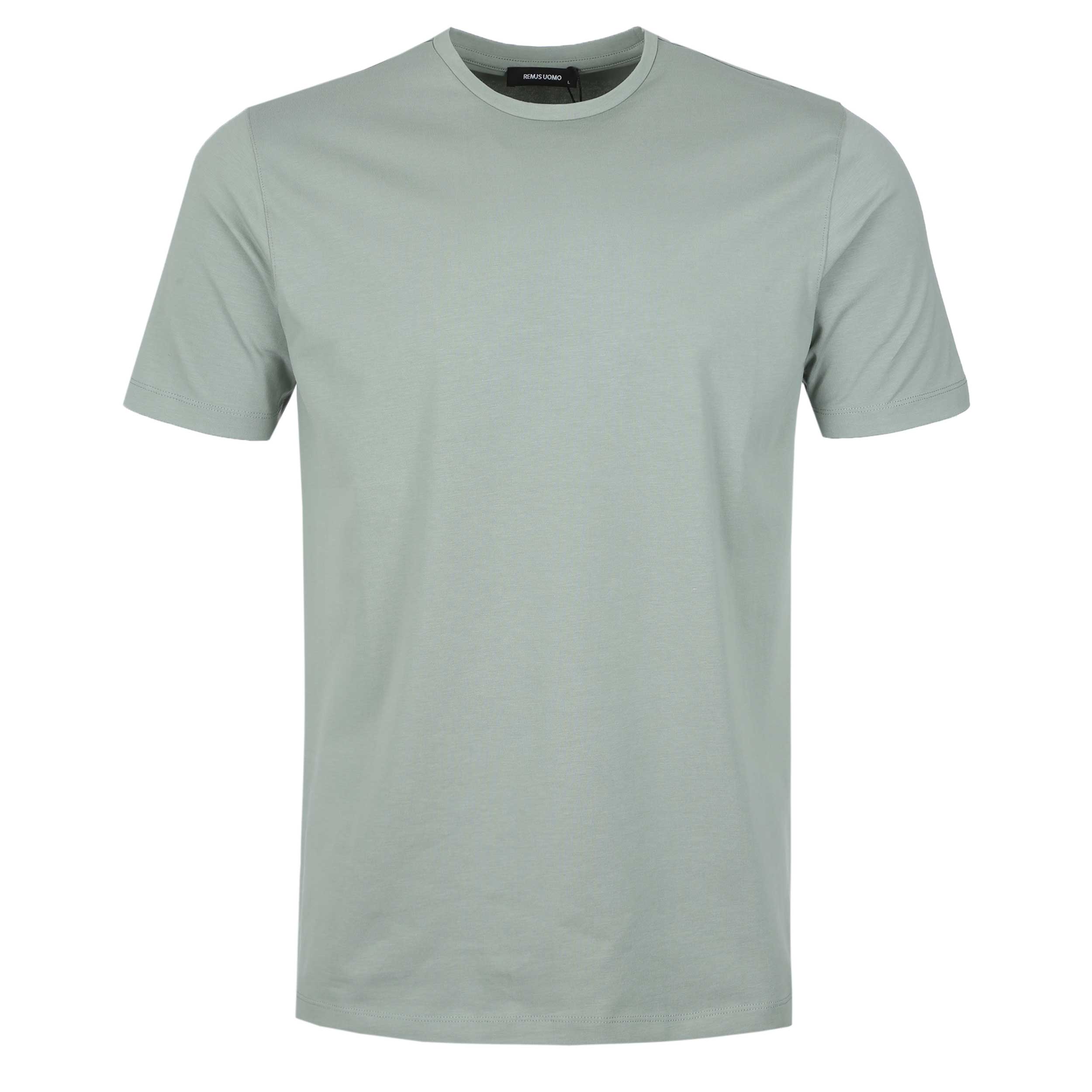Remus Uomo Basic Crew Neck T-Shirt in Sage
