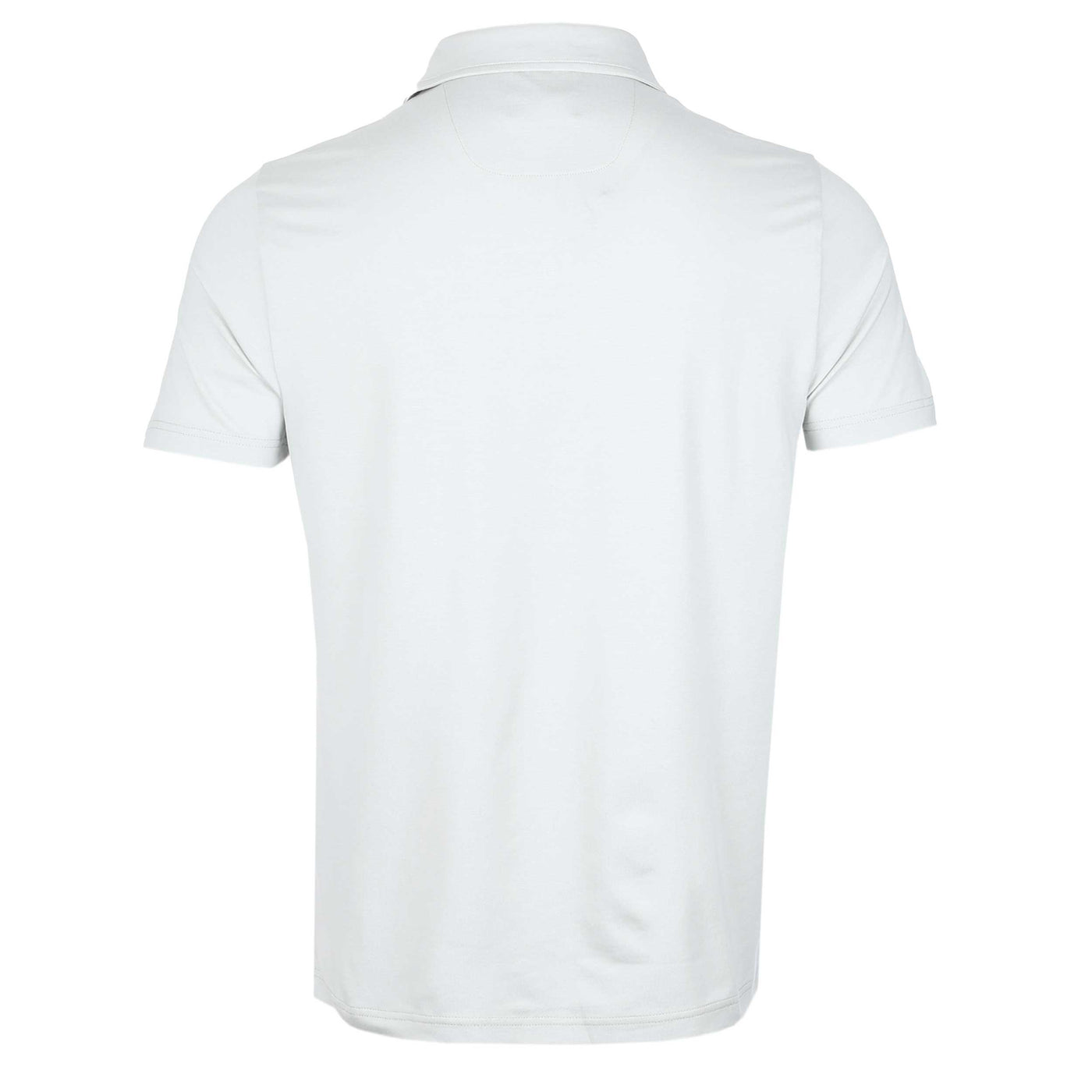 Remus Uomo Basic Tencel Cotton Polo Shirt in Stone Back