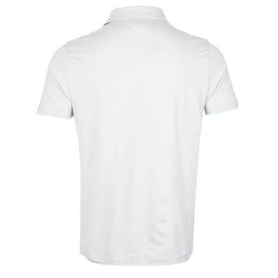 Remus Uomo Basic Tencel Cotton Polo Shirt in Stone Back