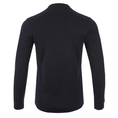 Remus Uomo Button Thru Cardigan in Navy Back