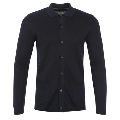 Remus Uomo Button Thru Cardigan in Navy