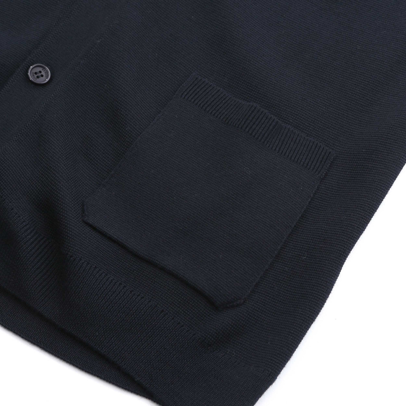 Remus Uomo Button Thru Cardigan in Navy Pocket