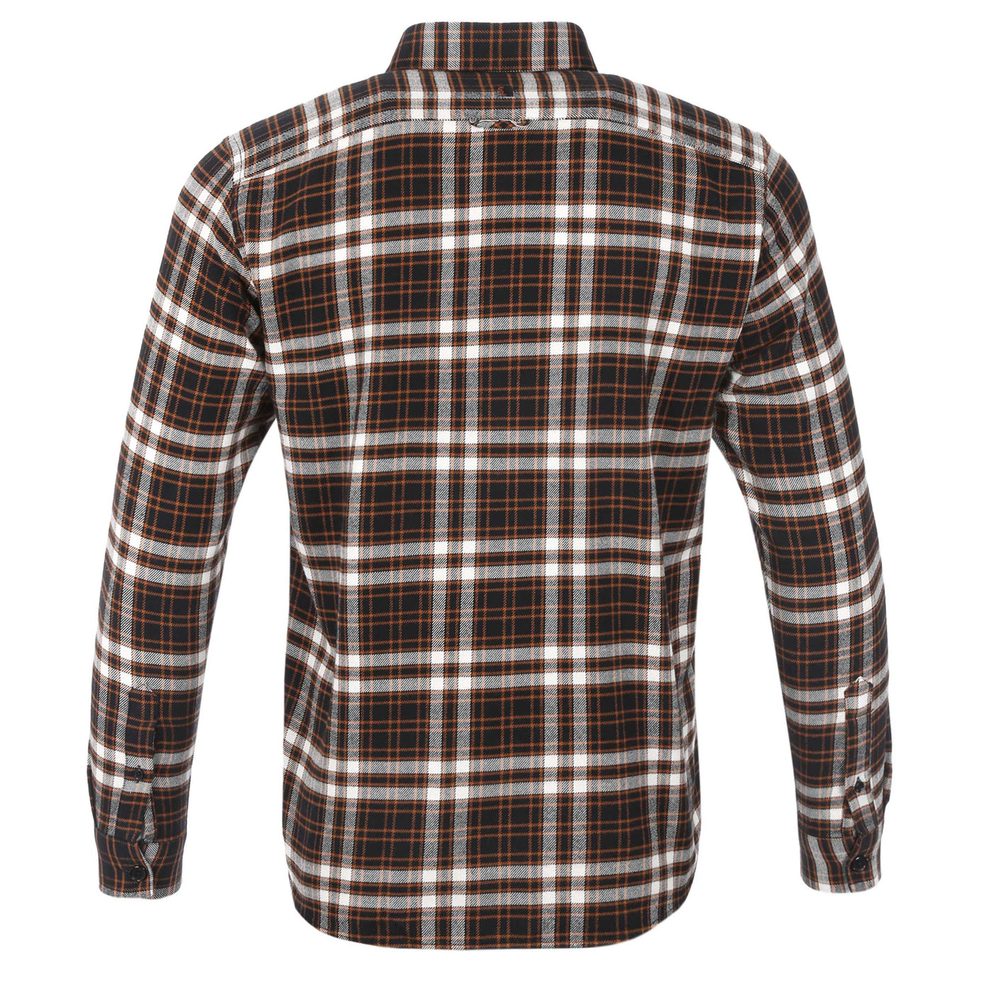 Remus Uomo Check Overshirt in Black Tan Check Back