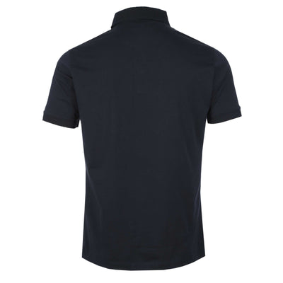 Remus Uomo Cotton Jersey Polo Shirt in Navy Back