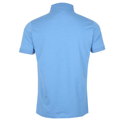 Remus Uomo Cotton Jersey Polo Shirt in Riviera Blue Back