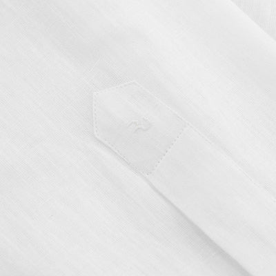 Remus Uomo Frank Linen Shirt in White Logo