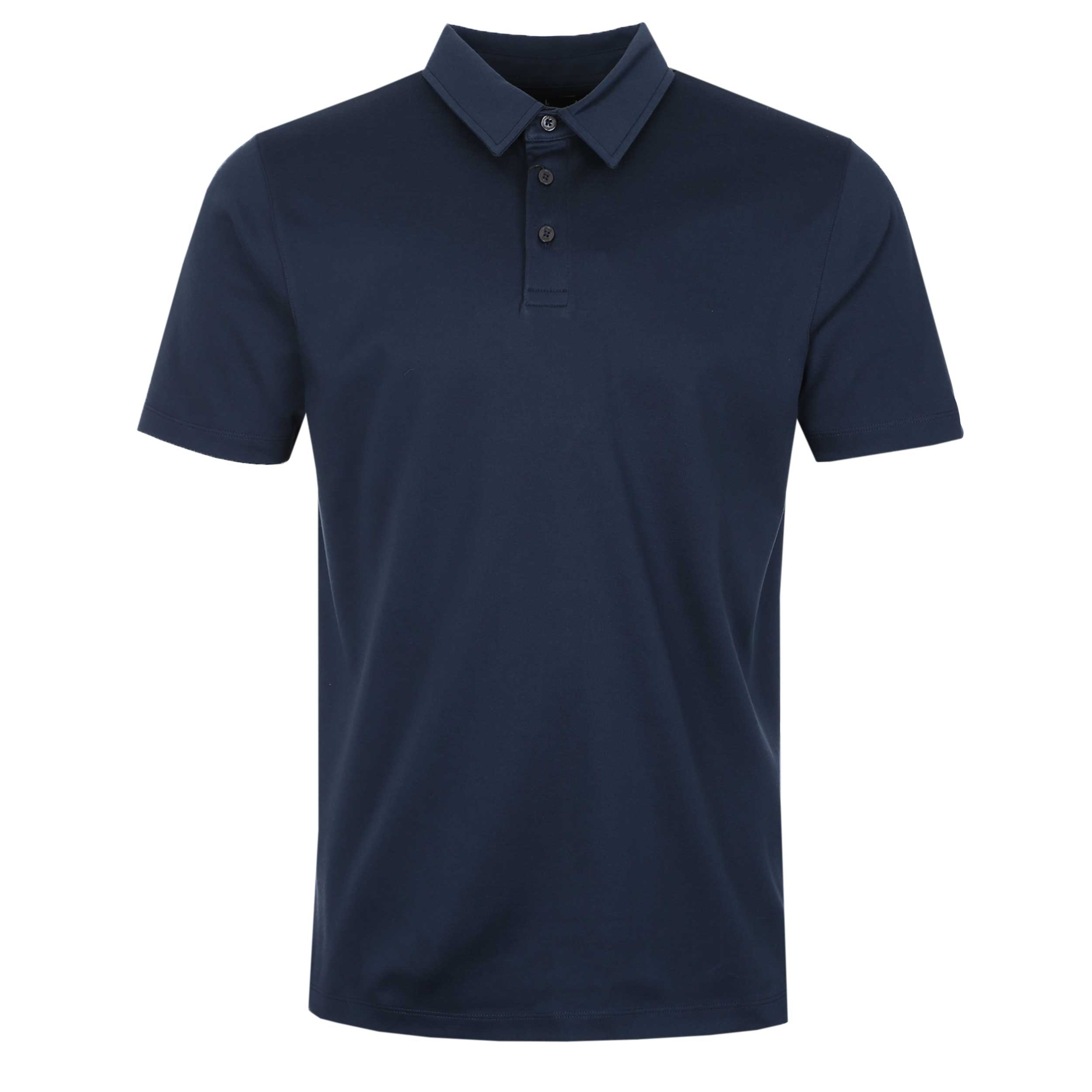 Remus Uomo Mercerised Tech Polo Shirt in Navy