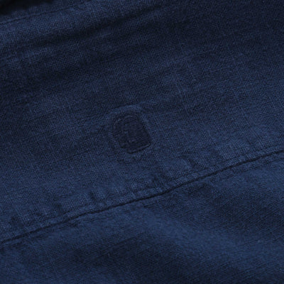 Remus Uomo Paolo Linen SS Shirt in Navy Logo