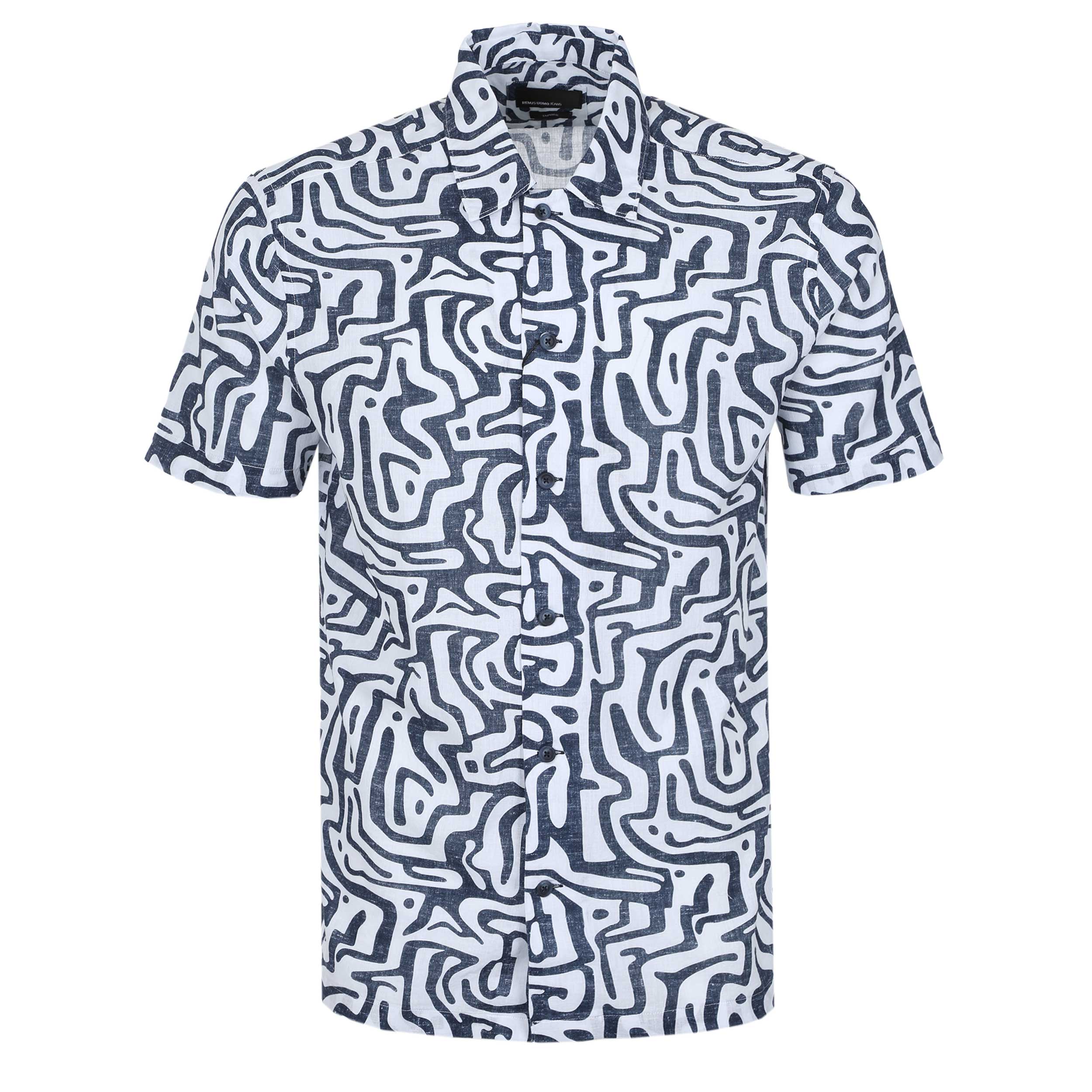 Remus Uomo Paolo Polynesian SS Shirt in Navy – Norton Barrie