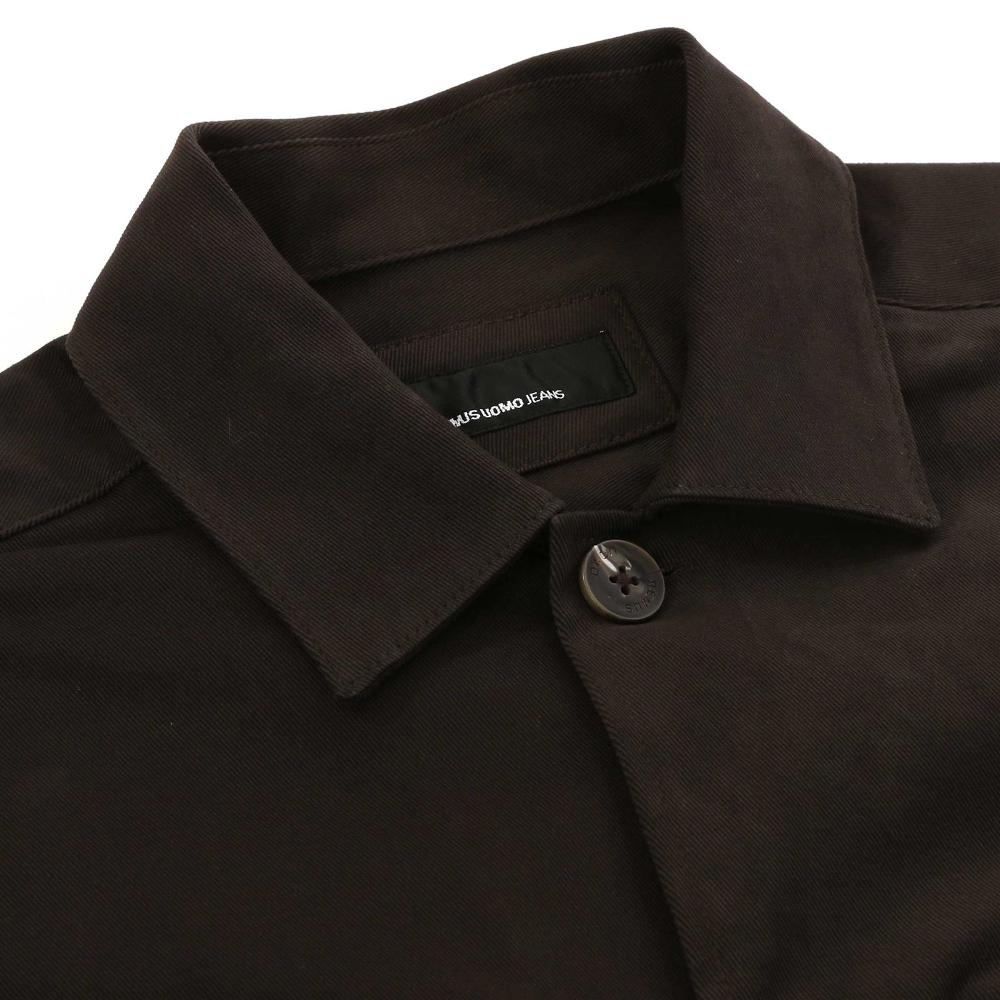 Remus Uomo Paolo Shacket in Brown Twill Collar