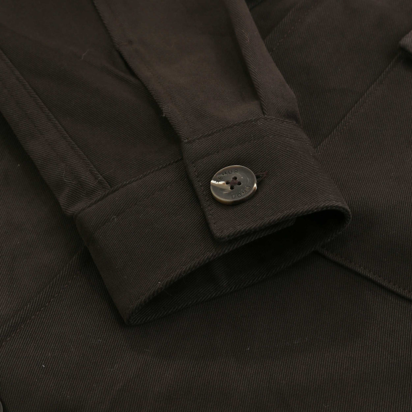 Remus Uomo Paolo Shacket in Brown Twill Cuff