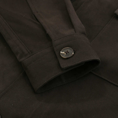 Remus Uomo Paolo Shacket in Brown Twill Cuff