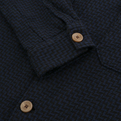 Remus Uomo Paolo Shacket in Navy Herringbone