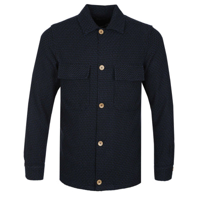 Remus Uomo Paolo Shacket in Navy Herringbone
