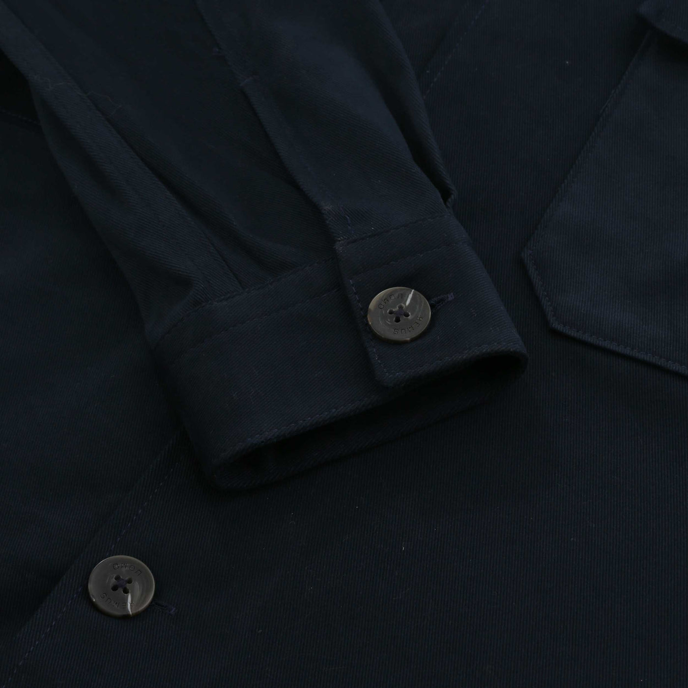 Remus Uomo Paolo Shacket in Navy Twill Cuff