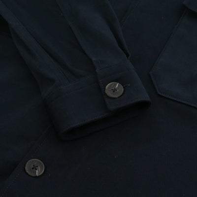 Remus Uomo Paolo Shacket in Navy Twill Cuff