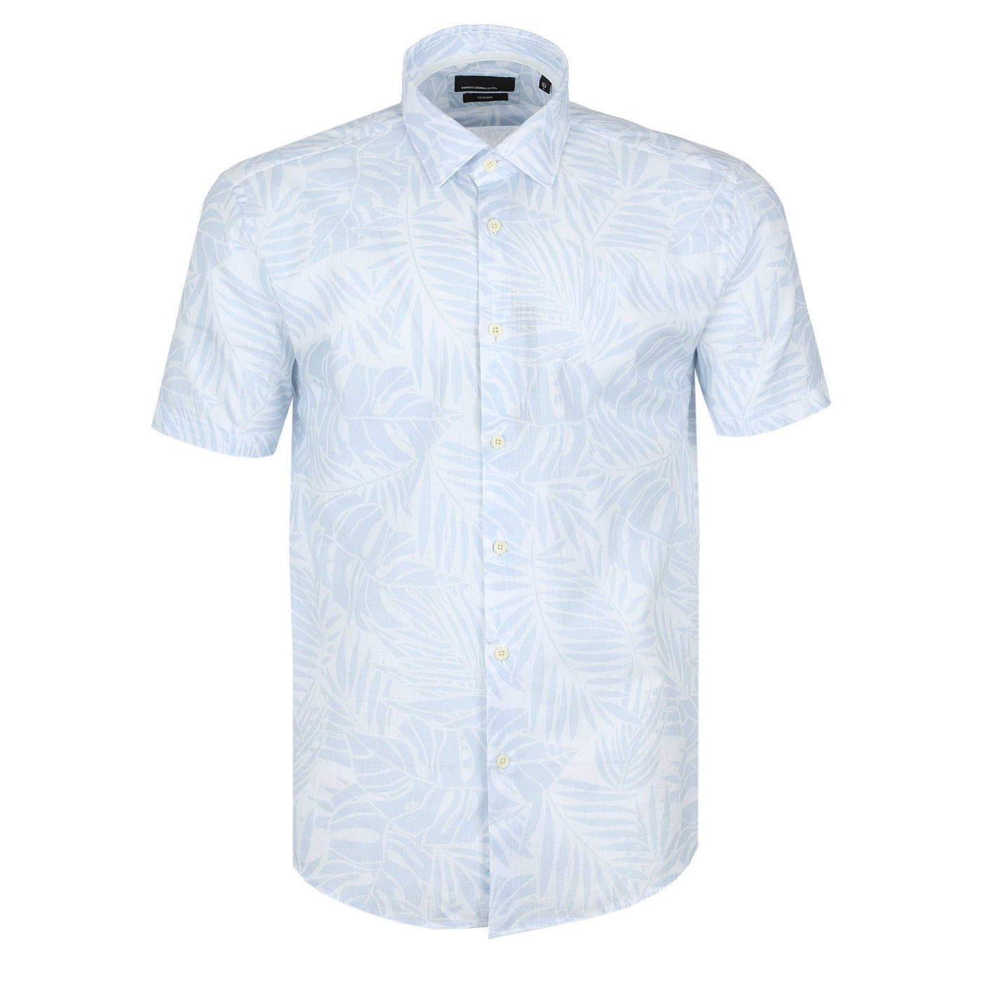 Remus Uomo Parker Floral Print Shirt in Sky Blue