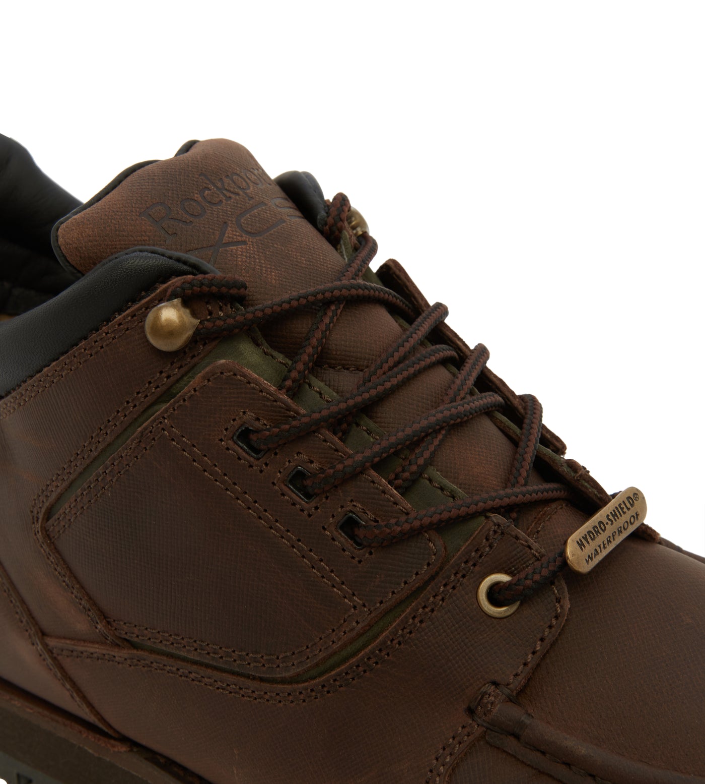 Rockport UMBWE Heritage Boot in Brown Green Laces