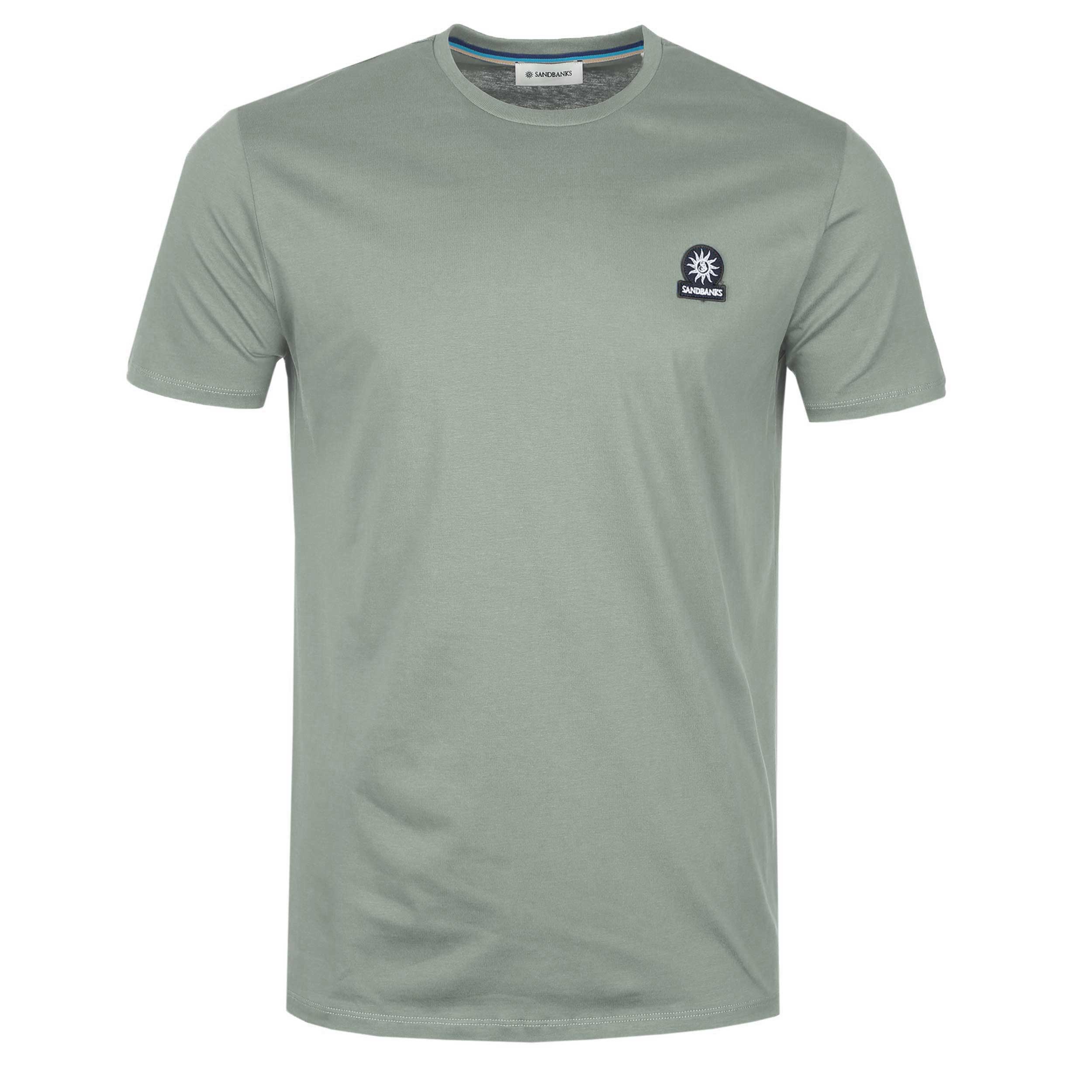 Sandbanks Badge Logo T Shirt in Sage