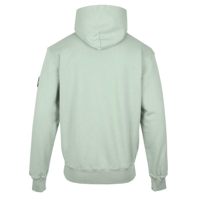 Sandbanks Badge Logo Hoodie in Sage Back