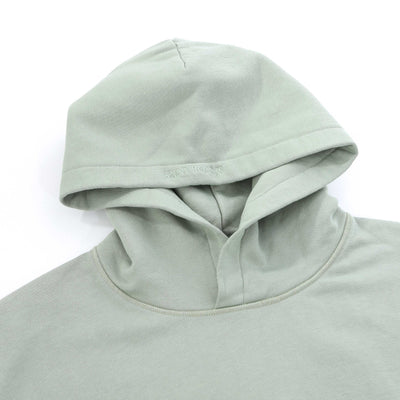 Sandbanks Badge Logo Hoodie in Sage Hood