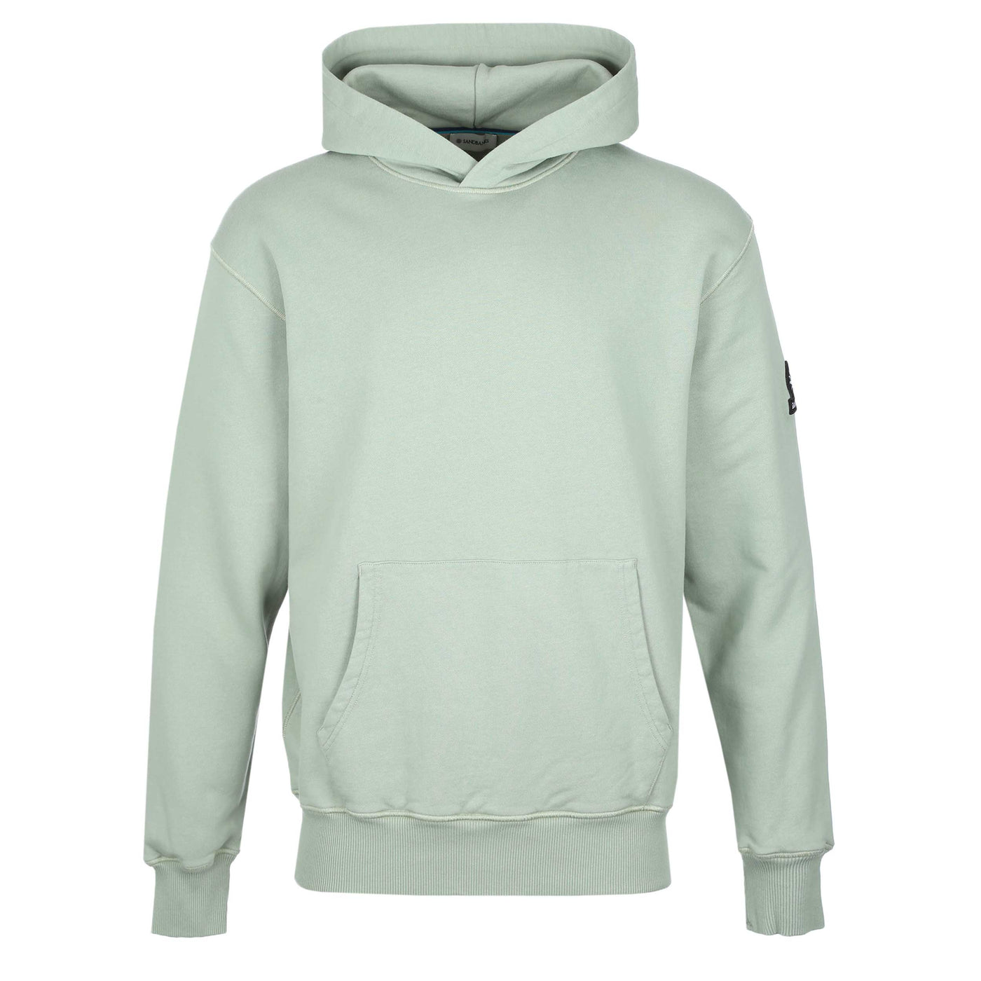 Sandbanks Badge Logo Hoodie in Sage