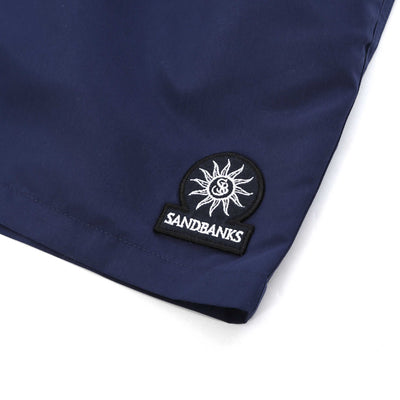 Sandbanks Badge Logo Swim Shorts in Navy Logo