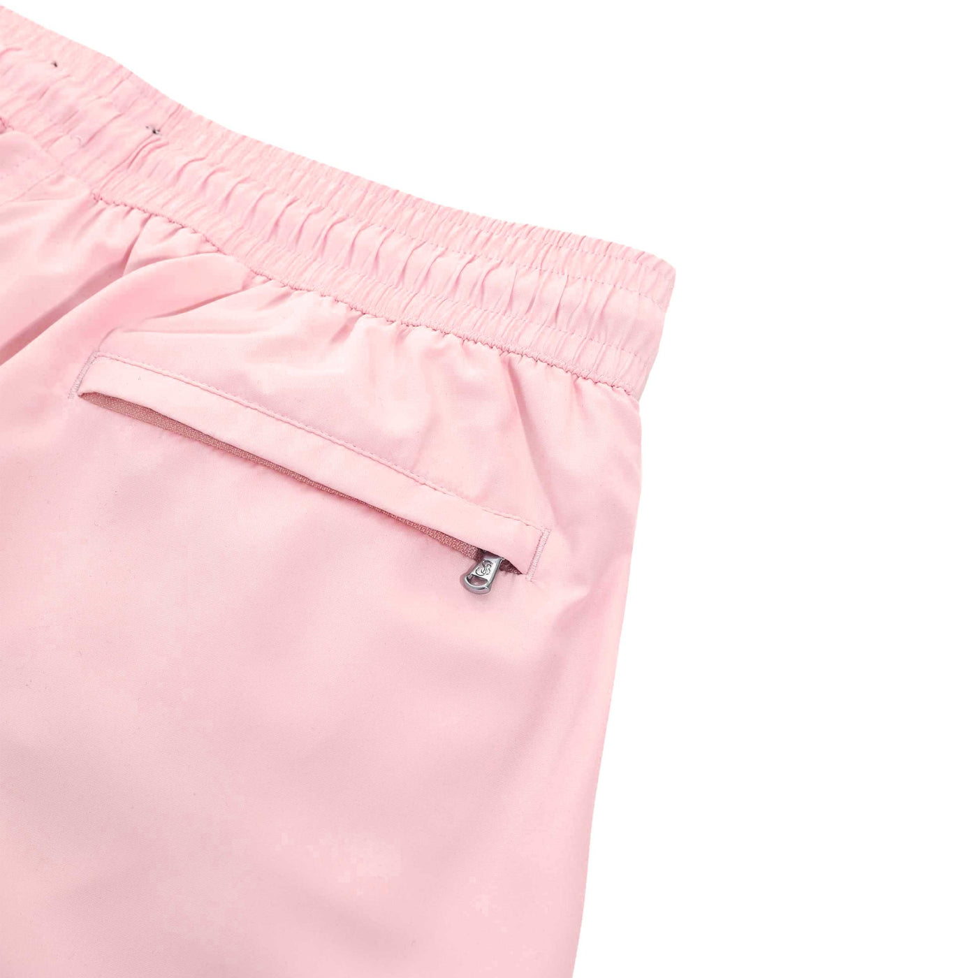 Sandbanks Badge Logo Swim Shorts in Pink Seat Pocket