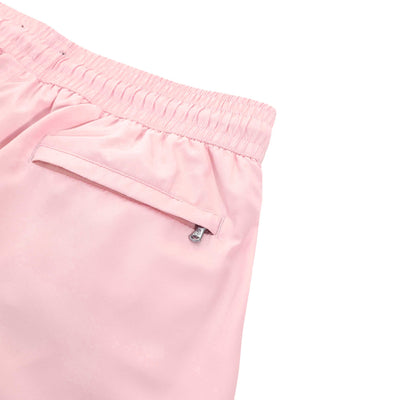 Sandbanks Badge Logo Swim Shorts in Pink Seat Pocket
