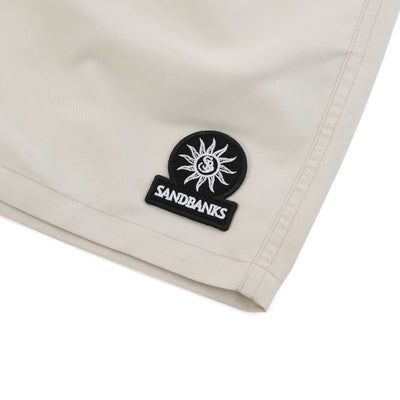 Sandbanks Badge Logo Swim Shorts in Stone Logo