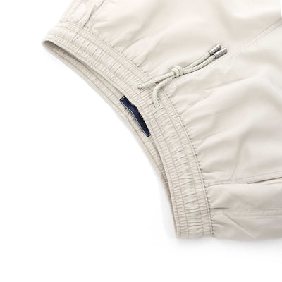 Sandbanks Badge Logo Swim Shorts in Stone Waist