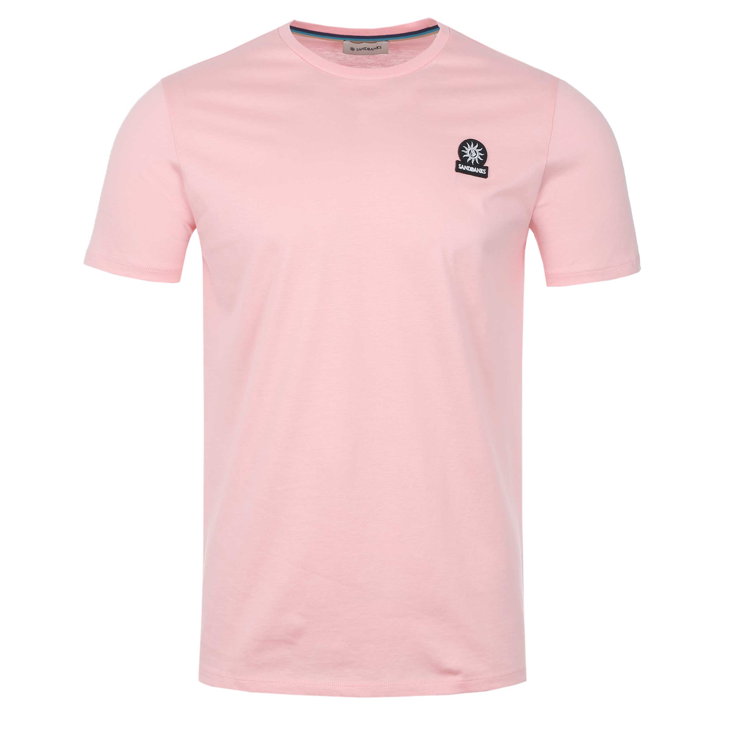 Sandbanks Badge Logo T Shirt in Crystal Rose