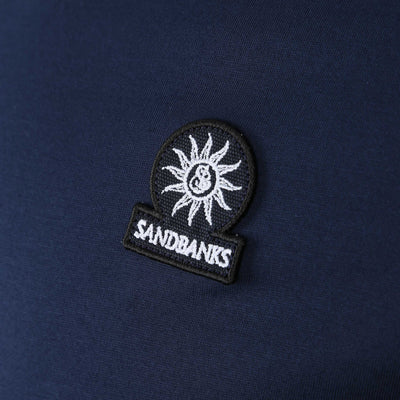 Sandbanks Badge Logo T Shirt in Navy Logo