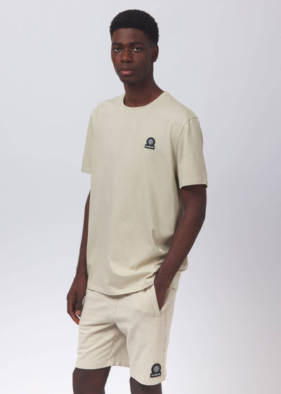 Sandbanks Badge Logo T Shirt in Stone Model