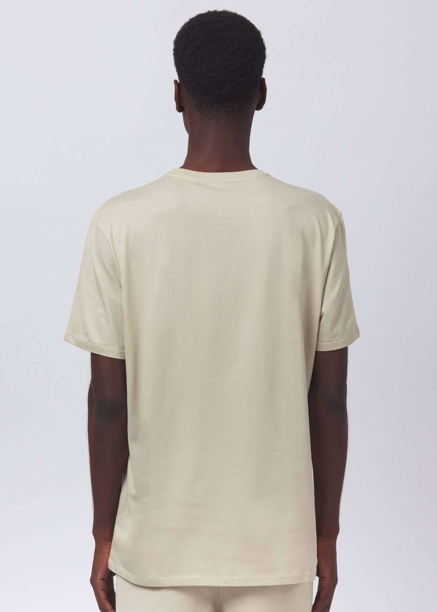 Sandbanks Badge Logo T Shirt in Stone Model 2