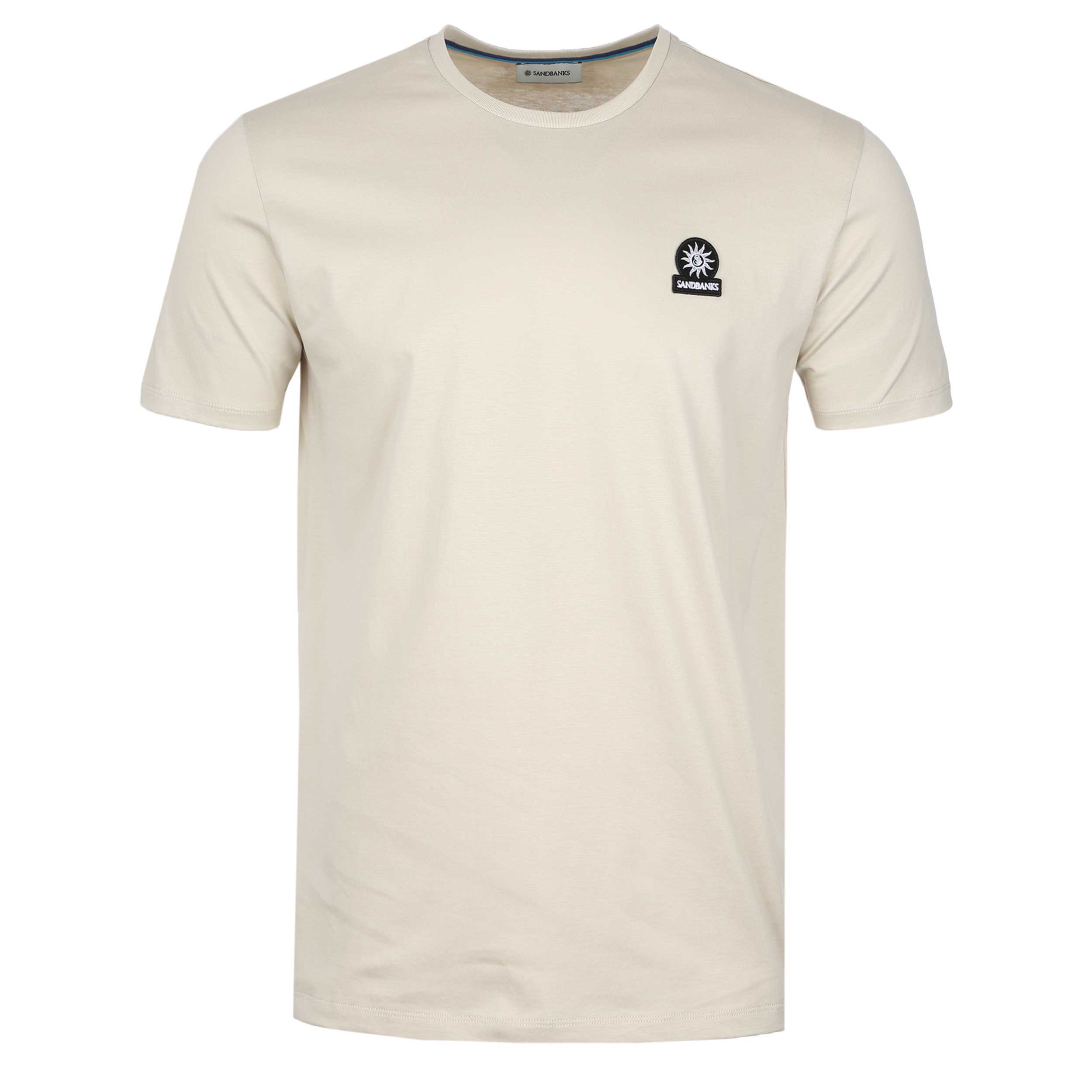 Sandbanks Badge Logo T Shirt in Stone