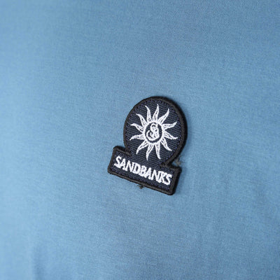 Sandbanks Badge Logo T Shirt in Teal Logo