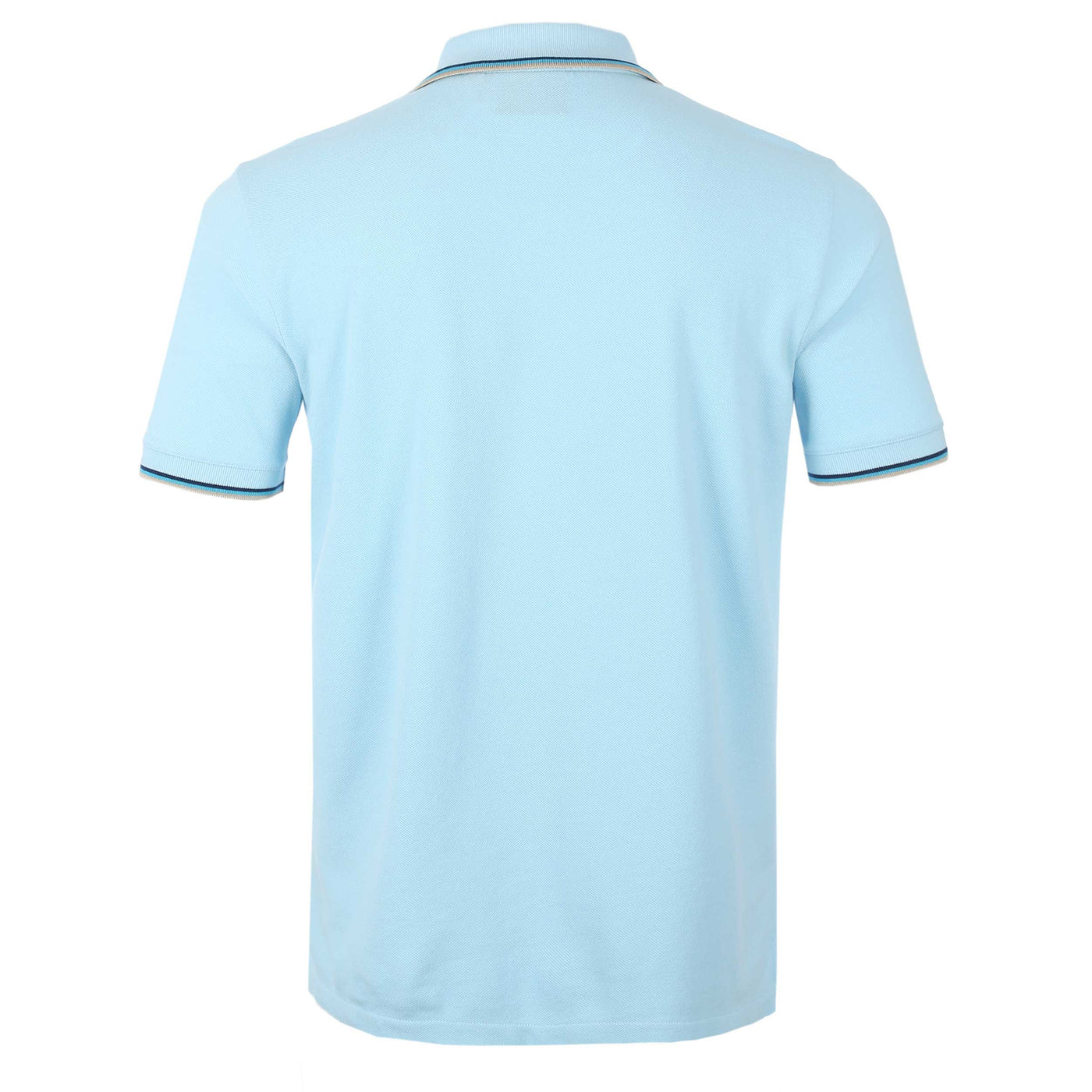 Sandbanks Badge Logo Tipped Polo Shirt in Crystal Blue Back