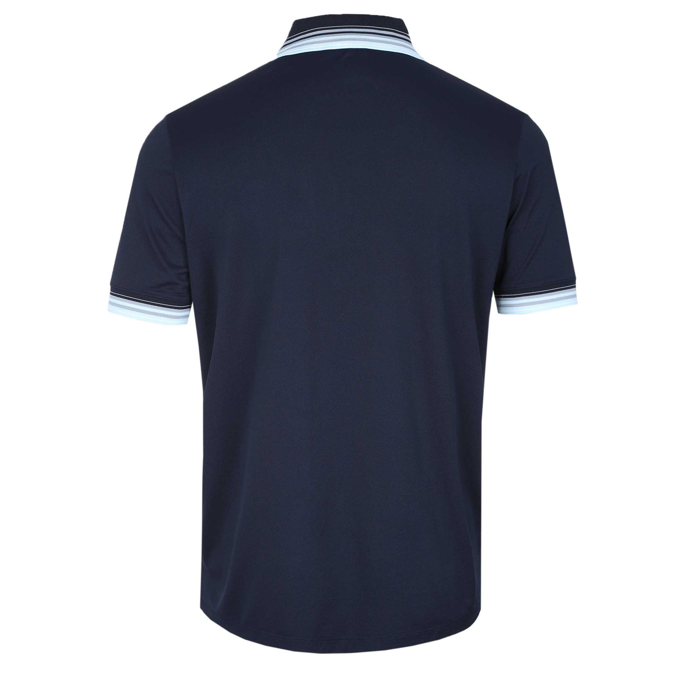 Sandbanks Gradient Rib Polo Shirt in Navy Back