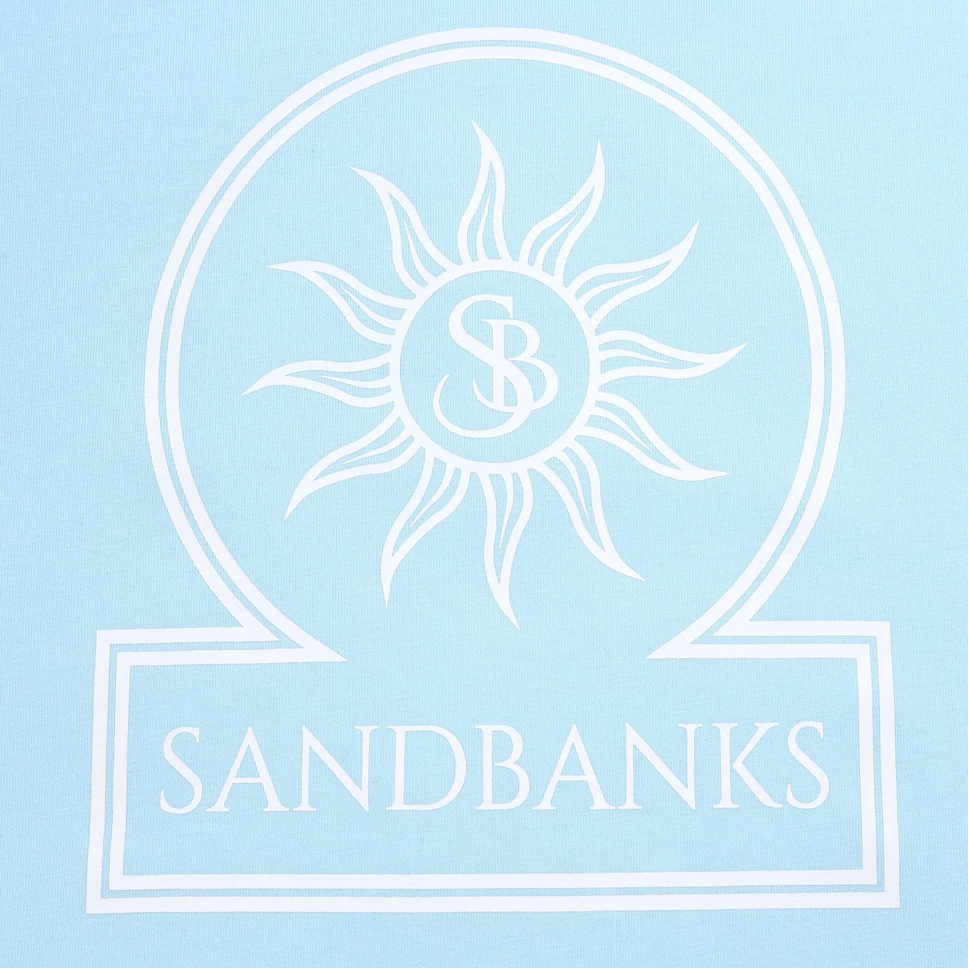 Sandbanks Logo Graphic T Shirt in Crystal Blue Logo
