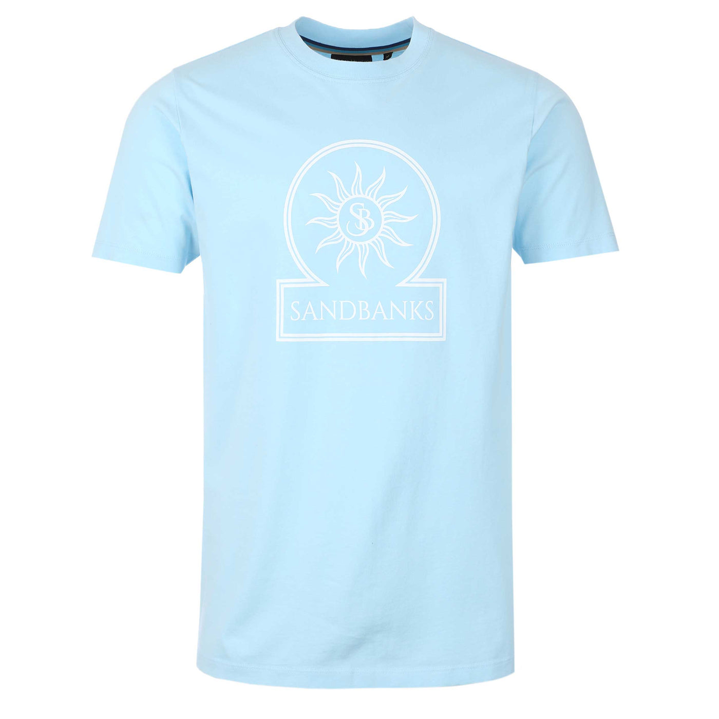 Sandbanks Logo Graphic T Shirt in Crystal Blue