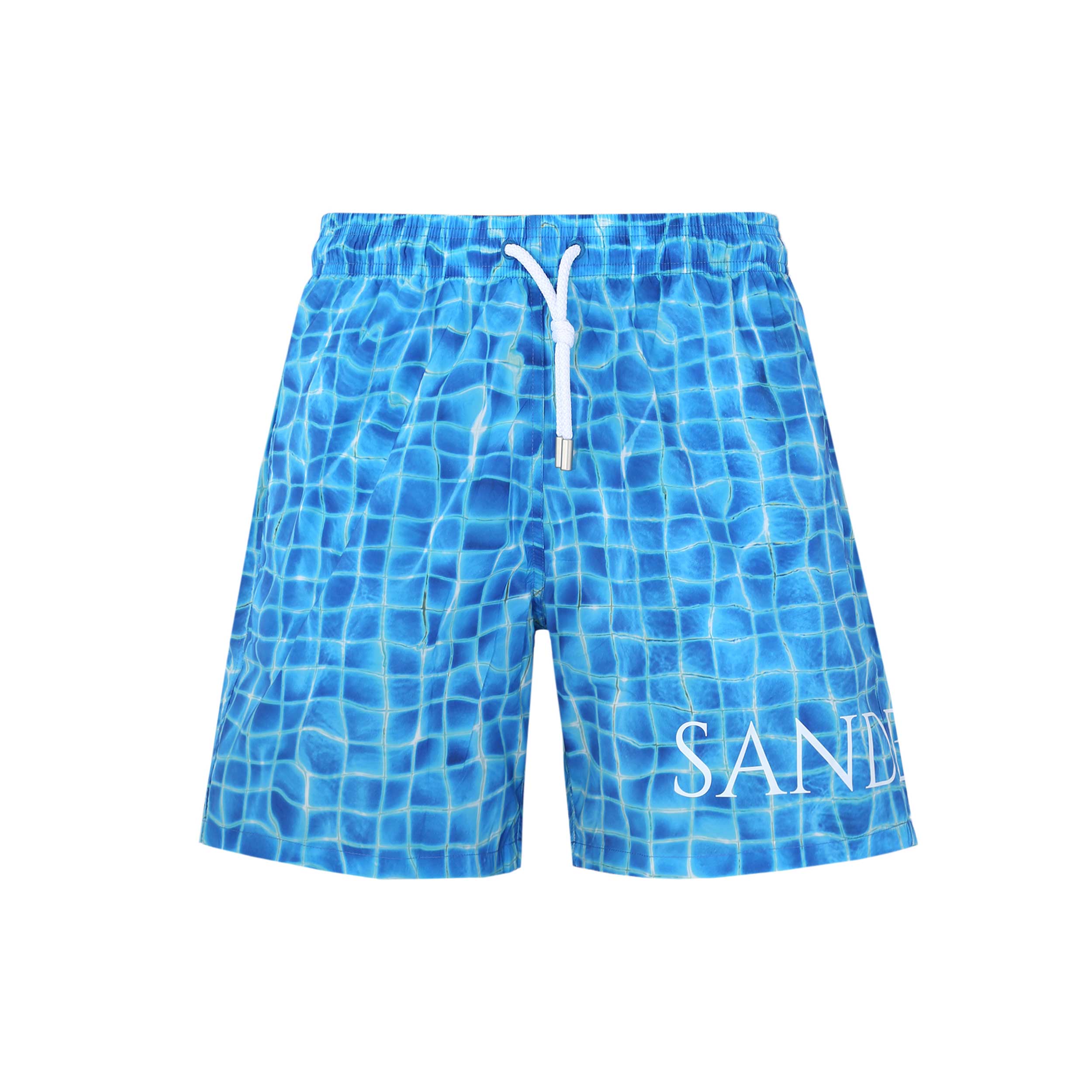 Sandbanks Mosaic Pool Side Swim Shorts in Blue