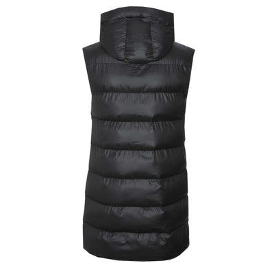 Sandbanks Shell Bay Hooded Long Gilet in Black Back